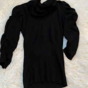 Black fitted turtle neck